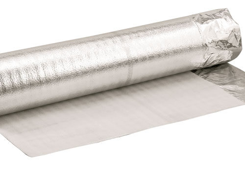 Alu ondervloer isolerend, vochtwerend en egaliserend